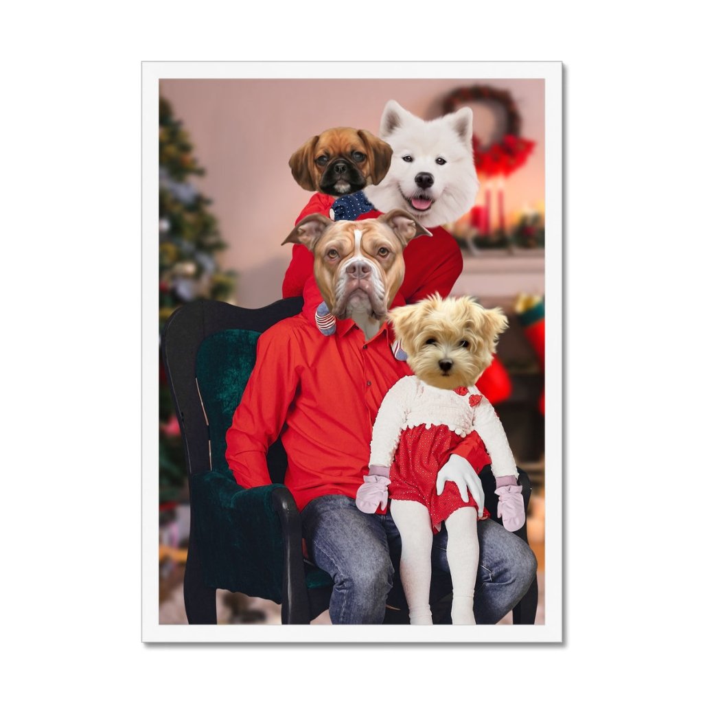 Pet Portraits | The Christmas Family: Custom 4 Pet Portrait | Paw & Glory