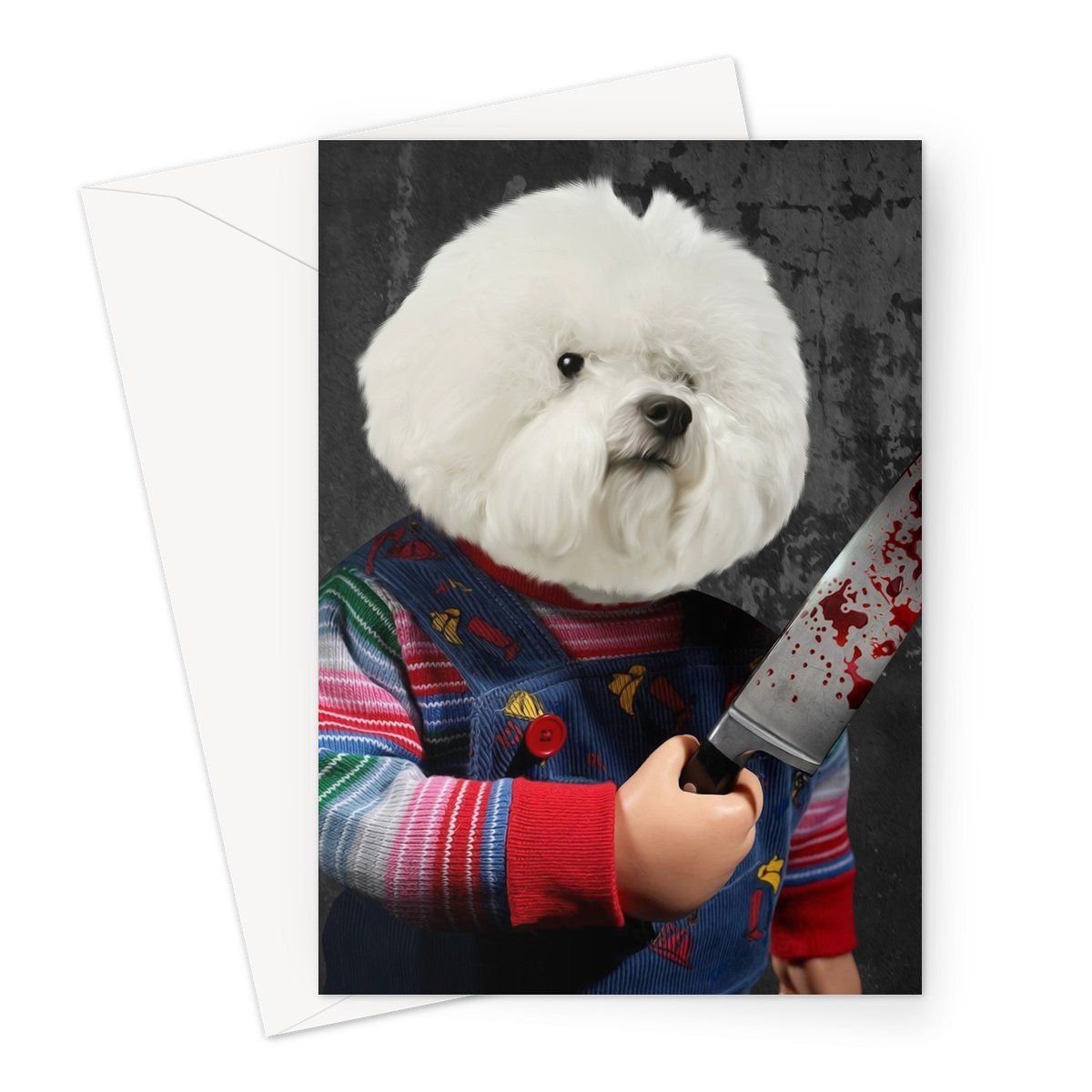 The Chuckie: Custom Pet Greeting Card - Paw & Glory - Dog Portraits - Pet Portraits