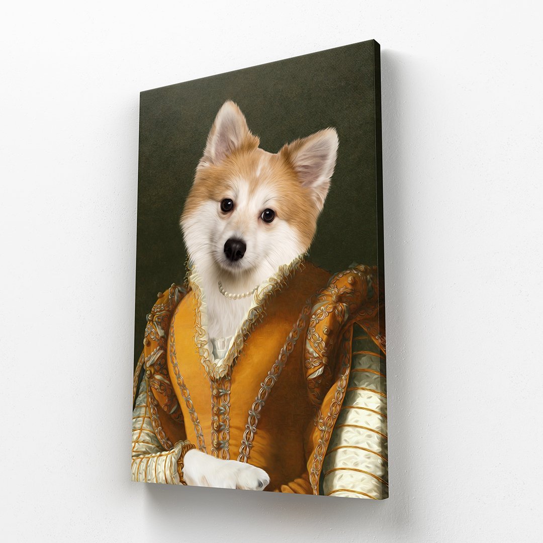 The Classy Lady: Custom Pet Canvas - Paw & Glory - Dog Portraits - Pet Portraits