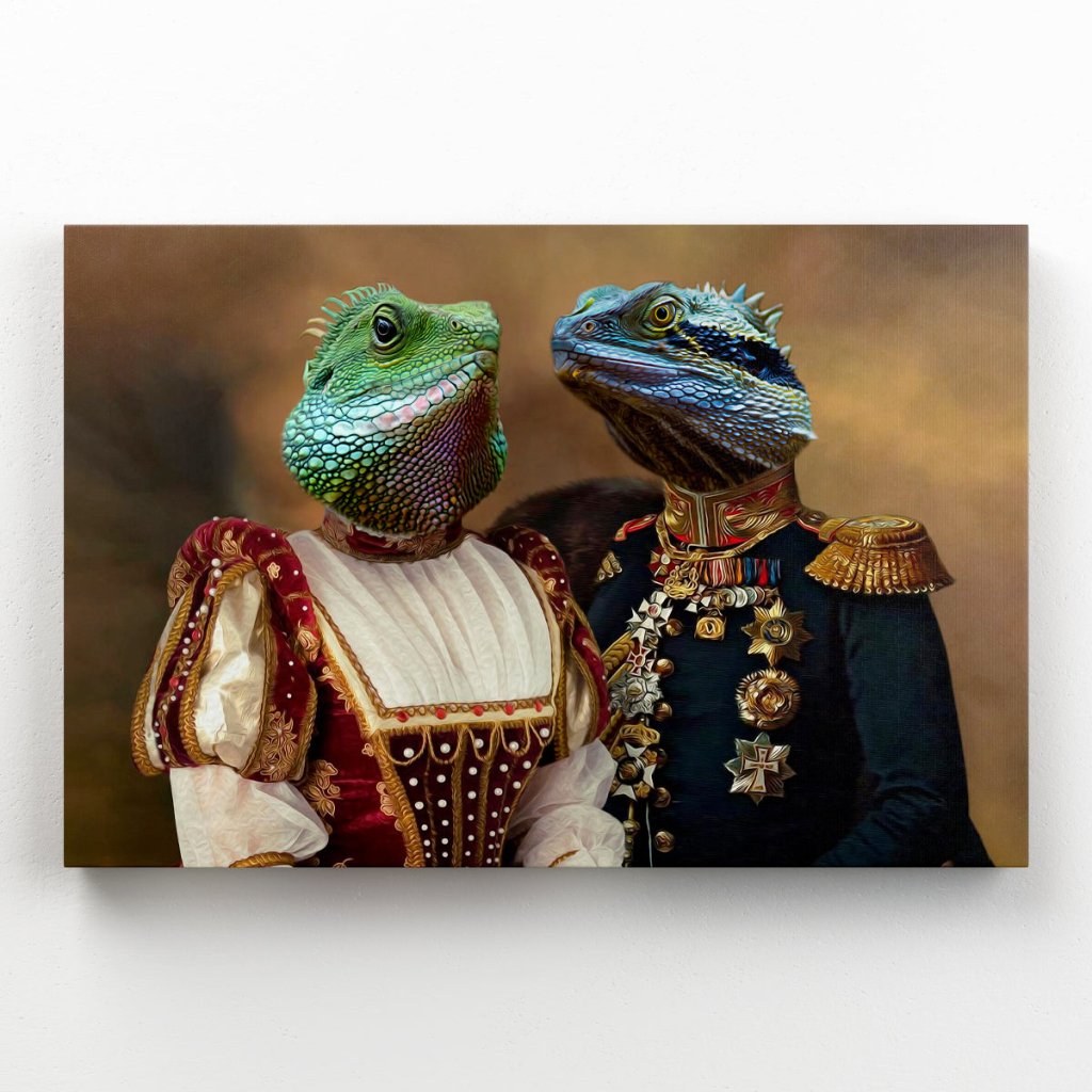 Pet Portraits | The Classy Pair: Animal Art Canvas | Paw & Glory