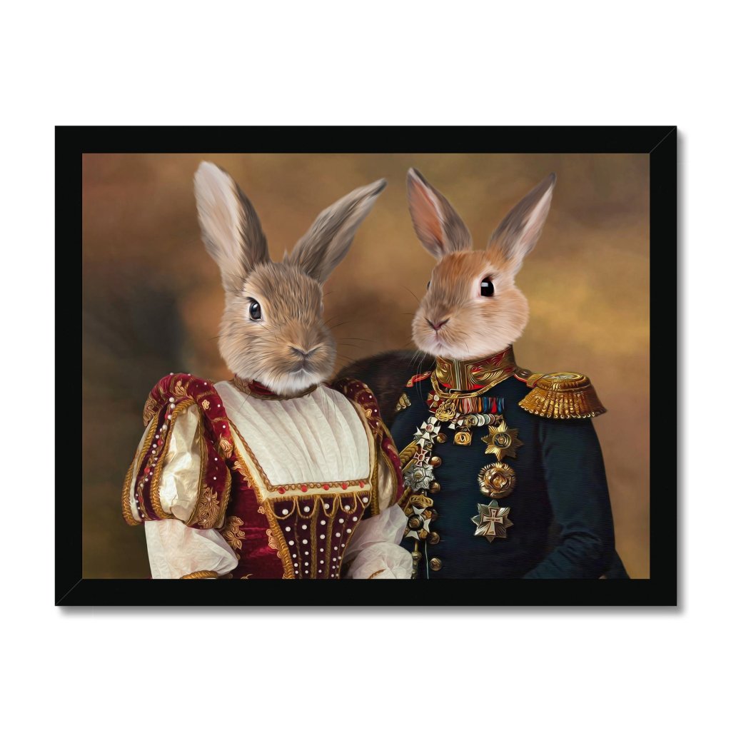 Pet Portraits | The Classy Pair: Animal Art Framed Portrait | Paw & Glory