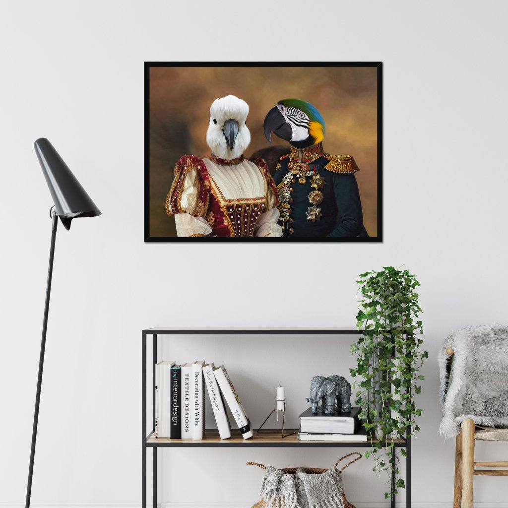 Pet Portraits | The Classy Pair: Animal Art Framed Portrait | Paw & Glory