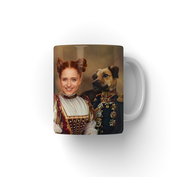 The Classy Pair: Custom Pet & Owner Coffee Mug | royal pet portrait | Paw & Glory