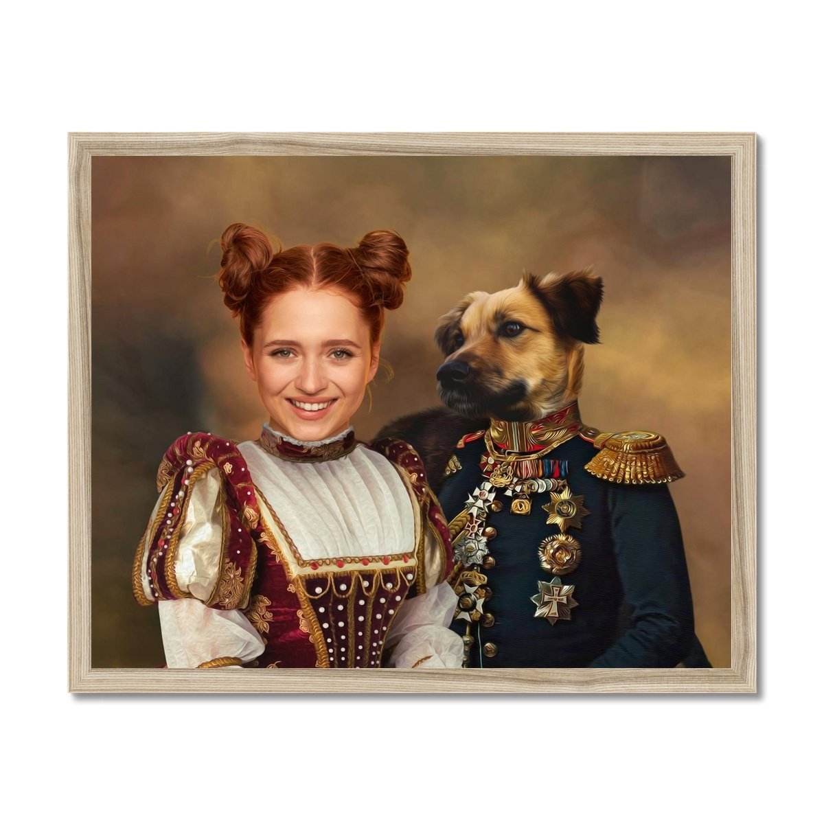 Pet Portraits | The Classy Pair: Custom Pet & Owner Portrait | Paw & Glory