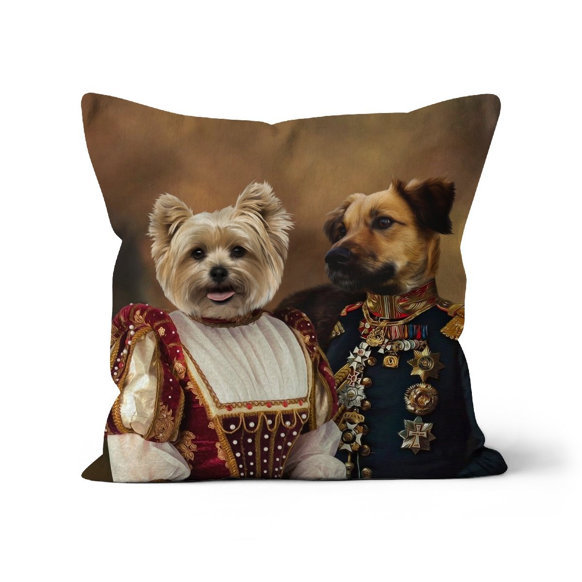 The Classy Pair: Custom Pet Pillow - Paw & Glory - Dog Portraits - Pet Portraits
