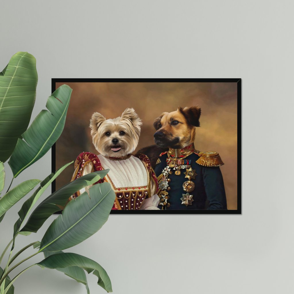 Pet Portraits | The Classy Pair: Custom Pet Portrait | Paw & Glory