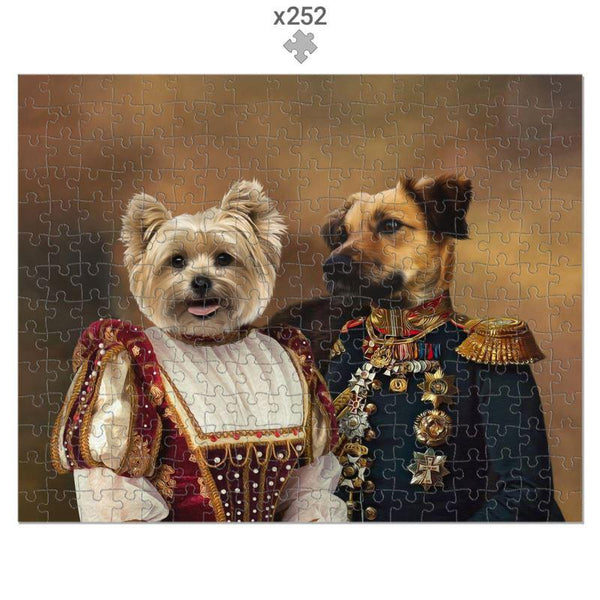 The Classy Pair: Custom Pet Puzzle | royal pet portrait | Paw & Glory