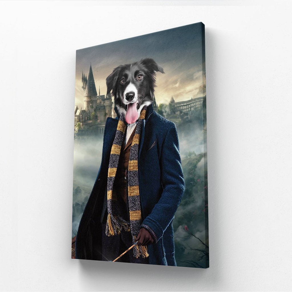 Clever Wizard Custom Pet Canvas | Custom Pet Portrait Canvas | Paw & Glory