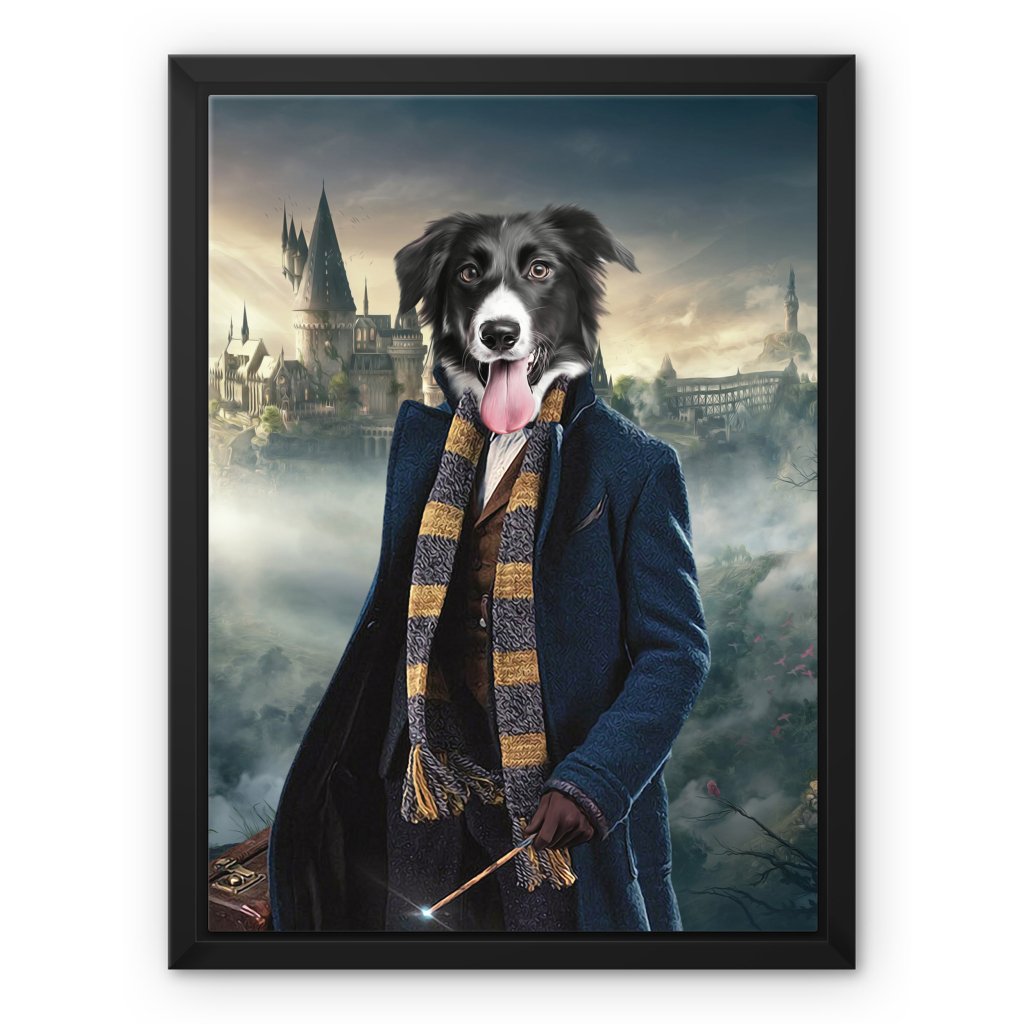 Pet Portraits | The Clever Wizard (Harry Potter Inspired): Custom Pet Canvas | Paw & Glory