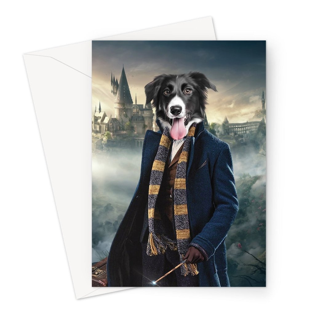 Clever Wizard Custom Pet Greeting Card | Personalised Pet Gift | Paw & Glory