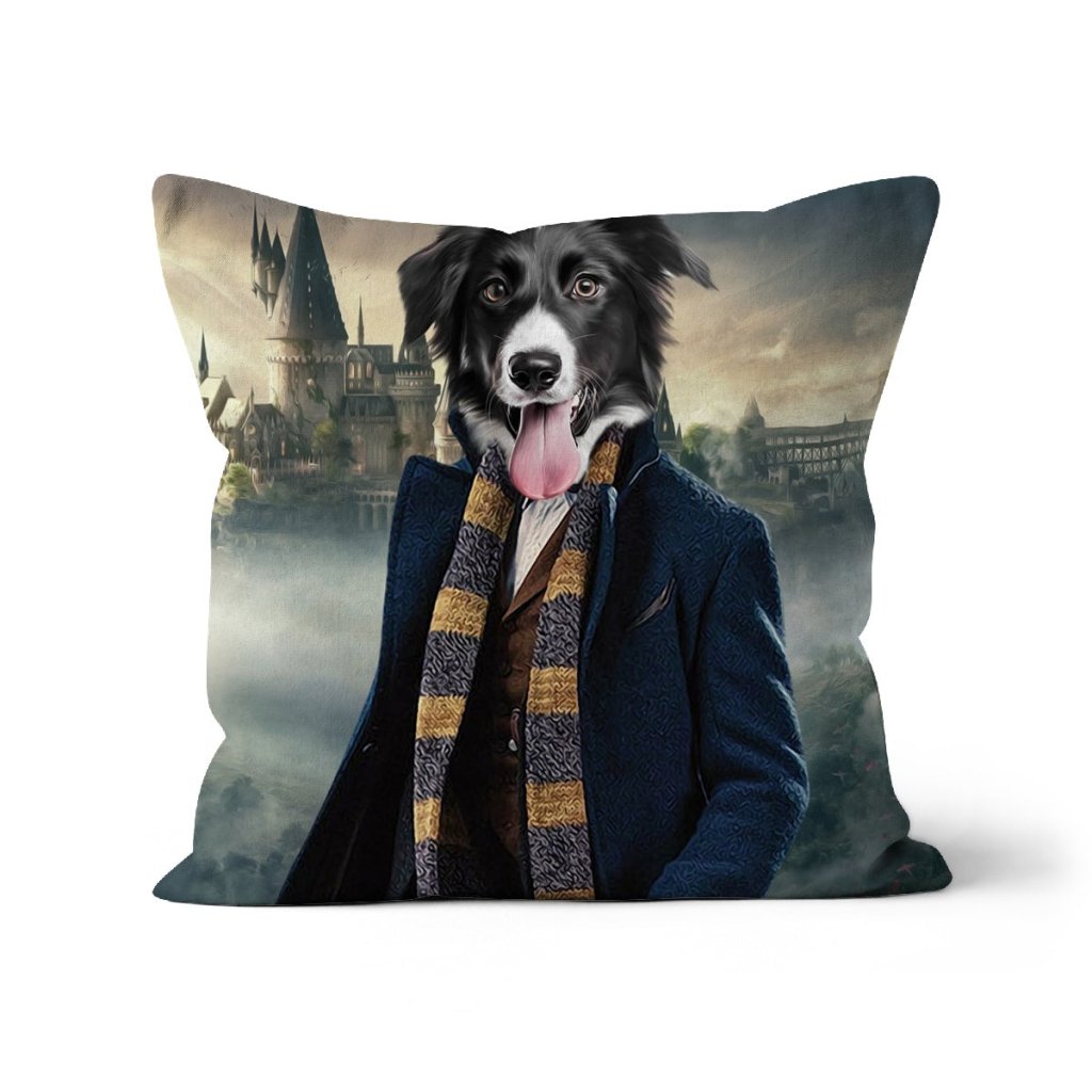 Pet Portraits | The Clever Wizard (Harry Potter Inspired): Custom Pet Pillow | Paw & Glory