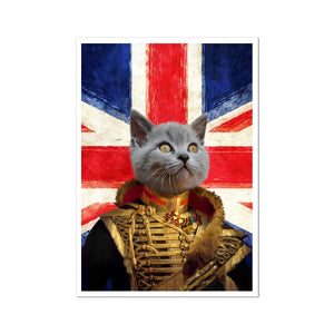 The Colonel British Flag Edition: Custom Pet Portrait - Paw & Glory - Dog Portraits - Pet Portraits