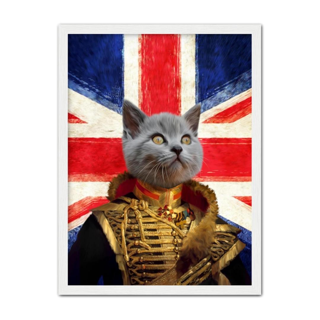 Pet Portraits | The Colonel British Flag Edition: Custom Pet Portrait | Paw & Glory