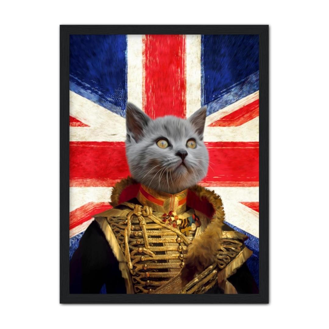 The Colonel British Flag Edition: Custom Pet Portrait - Paw & Glory - Dog Portraits - Pet Portraits