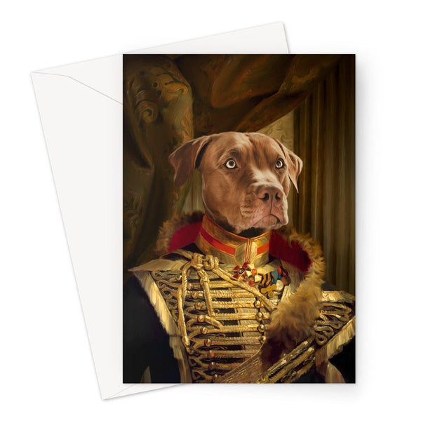 The Colonel: Custom Pet Greeting Card | royal pet portrait | Paw & Glory