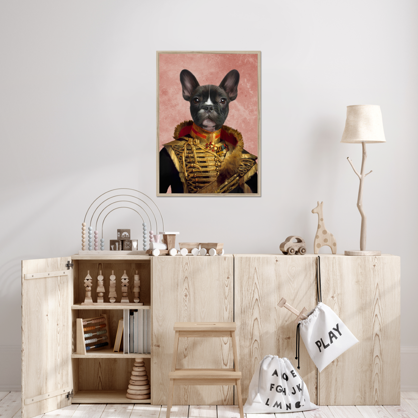 The Colonel: Custom Pet Portrait - Paw & Glory - Dog Portraits - Pet Portraits