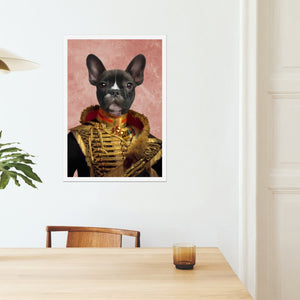 The Colonel: Custom Pet Poster - Paw & Glory - Dog Portraits - Pet Portraits