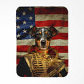 The Colonel USA Flag Edition: Custom Pet Blanket