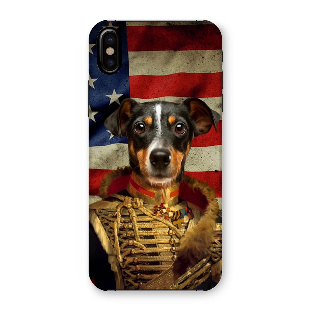 The Colonel USA Flag Edition: Custom Pet Snap Phone Case - Paw & Glory - Dog Portraits - Pet Portraits