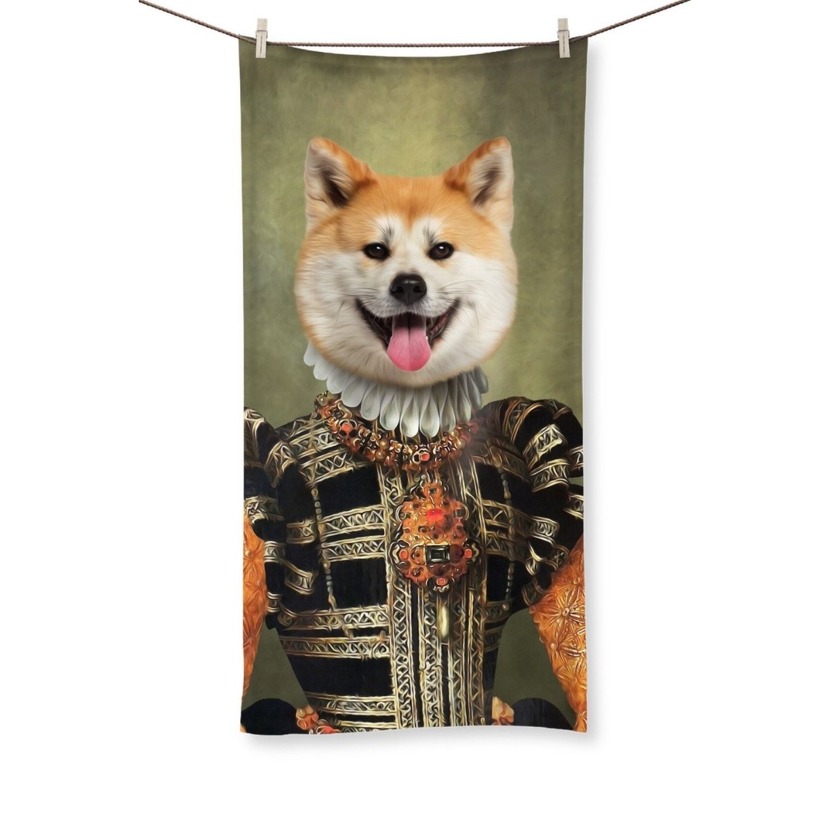Pet Portraits | The Consort: Custom Pet Towel | Paw & Glory