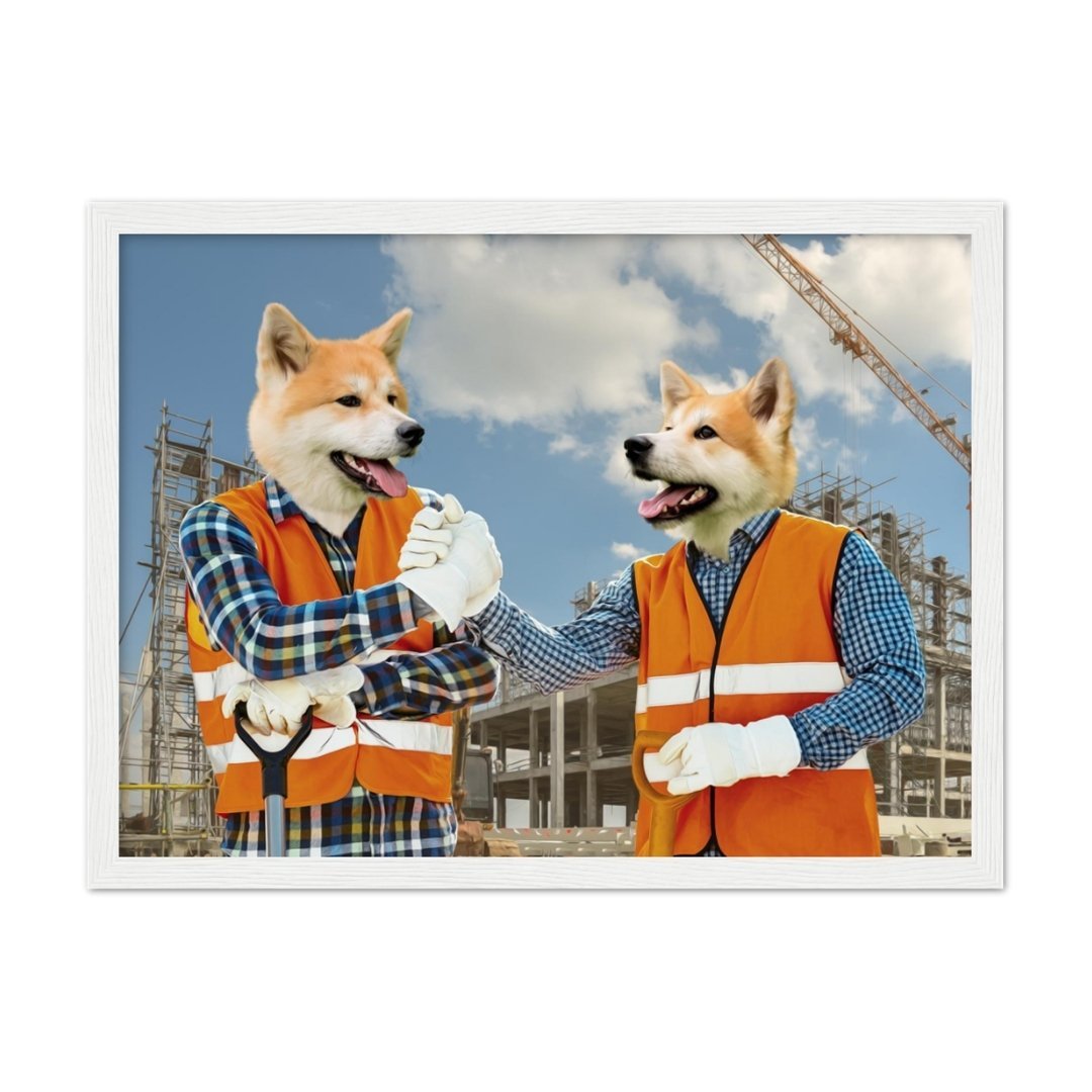 Pet Portraits | The Construction Workmates: Custom Pet Portrait | Paw & Glory