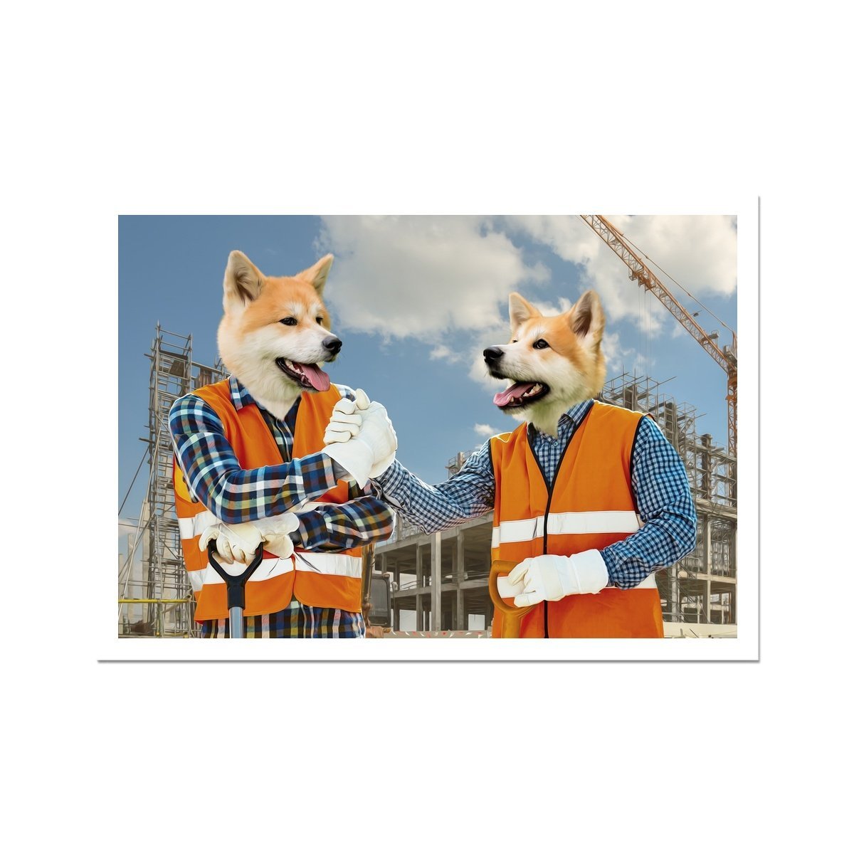 Pet Portraits | The Construction Workmates: Custom Pet Poster | Paw & Glory