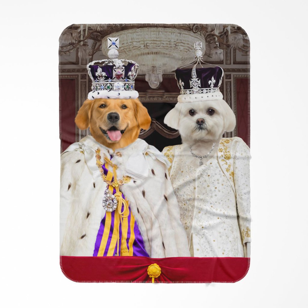 Pet Portraits | The Coronation Couple: Custom Pet Blanket | Paw & Glory