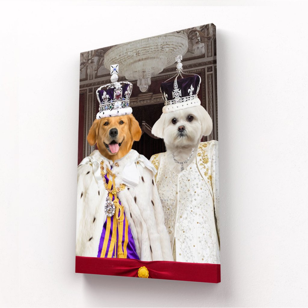 Pet Portraits | The Coronation Couple: Custom Pet Canvas | Paw & Glory