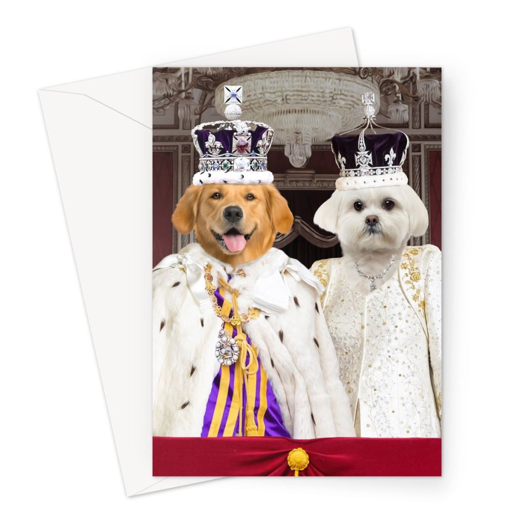 Pet Portraits | The Coronation Couple: Custom Pet Greeting Card | Paw & Glory