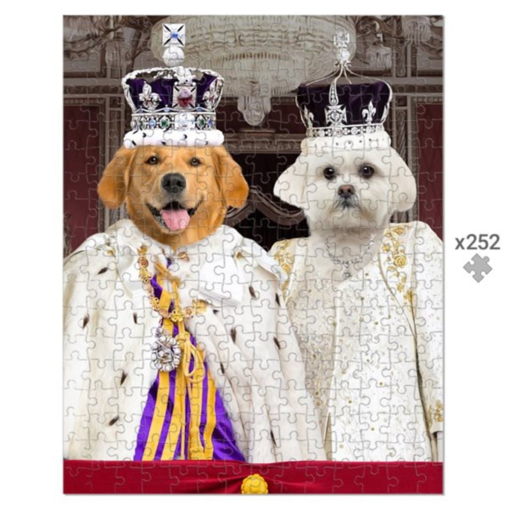 Pet Portraits | The Coronation Couple: Custom Pet Puzzle | Paw & Glory
