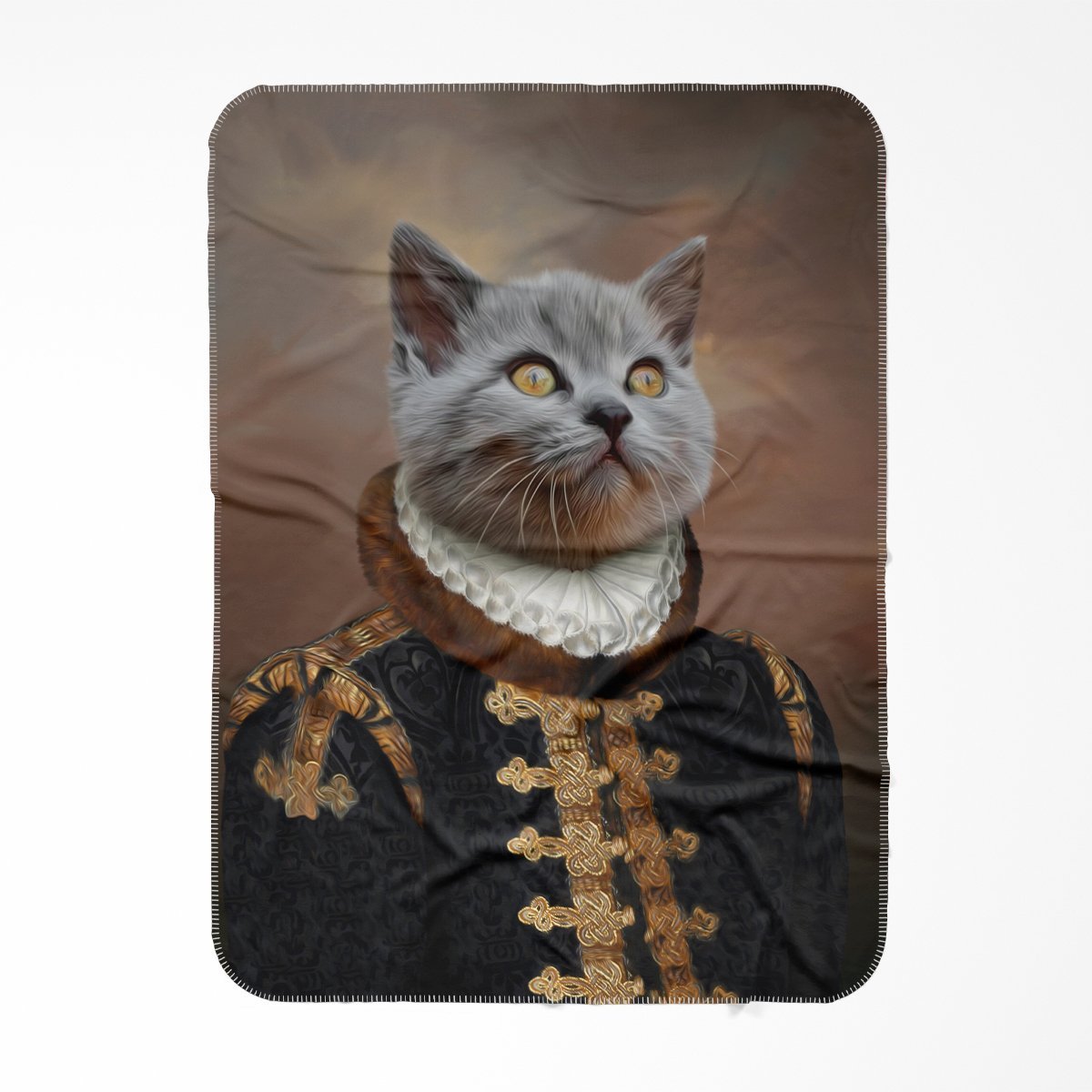 The Count: Custom Pet Blanket - Paw & Glory - Dog Portraits - Pet Portraits