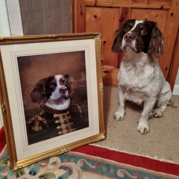 The Count: Custom Pet Portrait | framed pet portrait | Paw & Glory