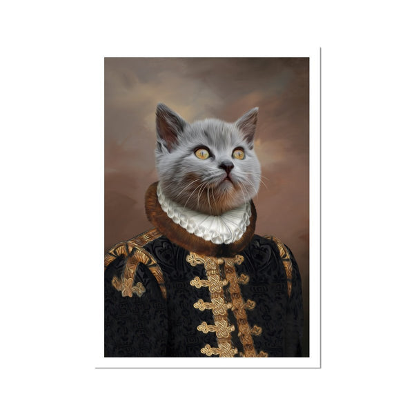 The Count: Custom Pet Poster | royal pet portrait | Paw & Glory