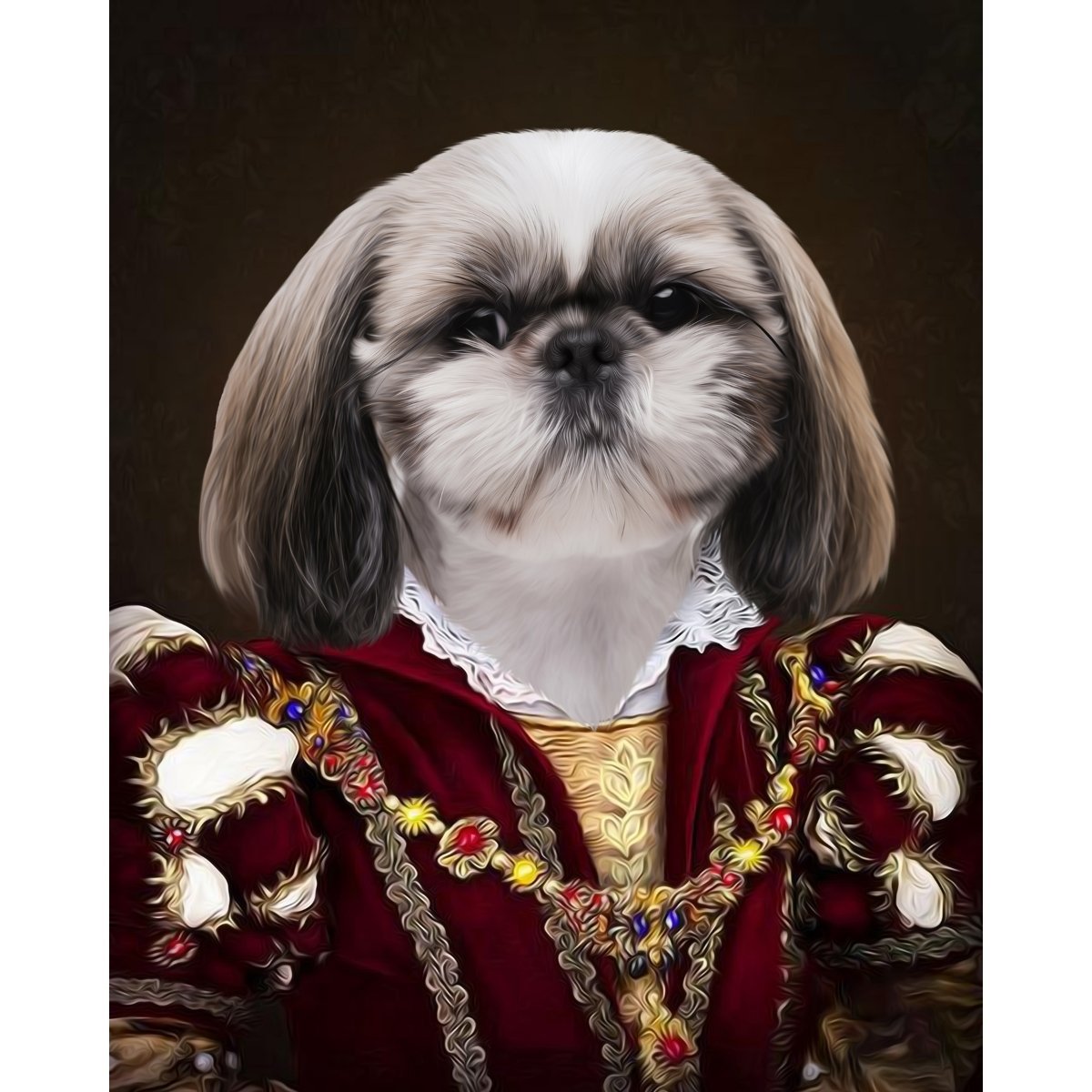 The Countess: Custom Digital Download Pet Portrait - Paw & Glory - Dog Portraits - Pet Portraits