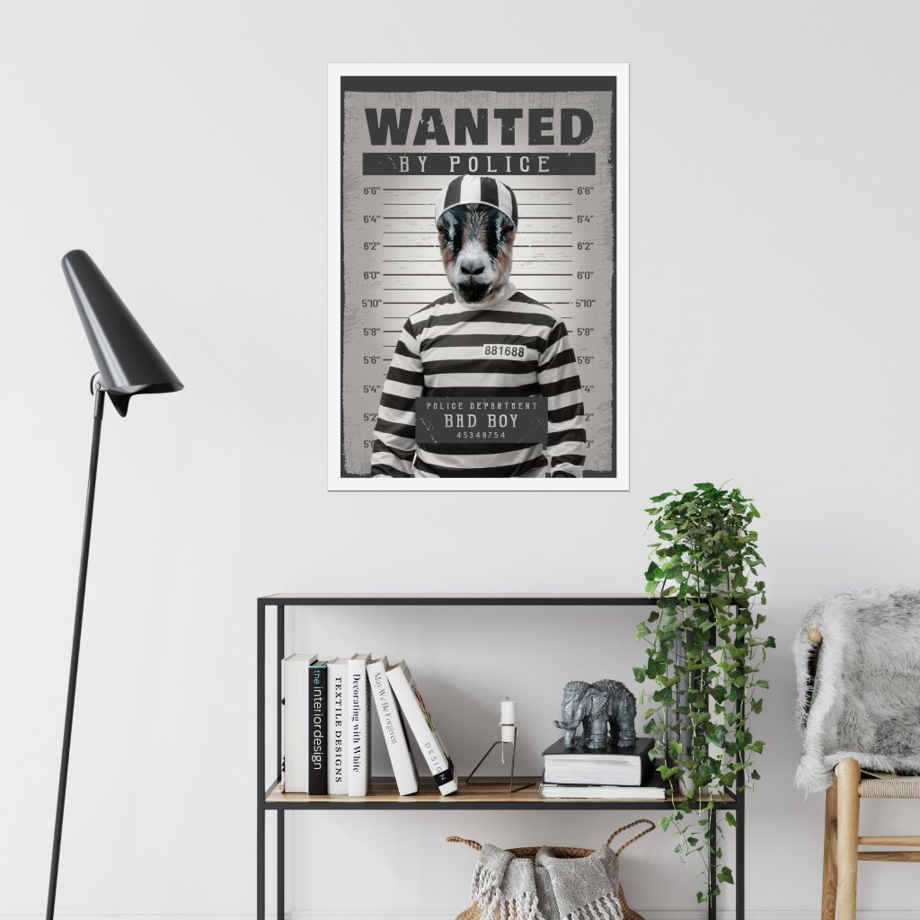 Pet Portraits | The Criminal: Animal Art Poster | Paw & Glory