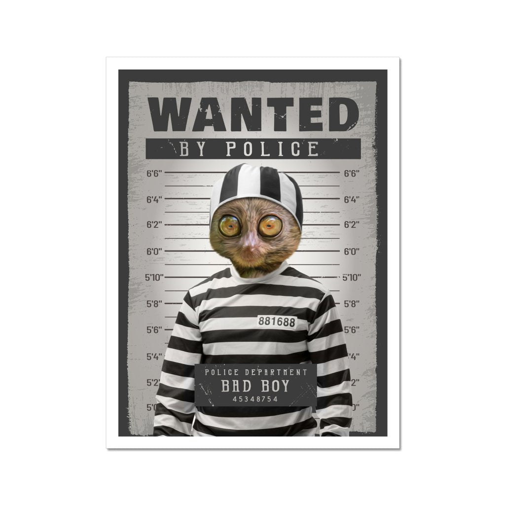 Pet Portraits | The Criminal: Animal Art Poster | Paw & Glory