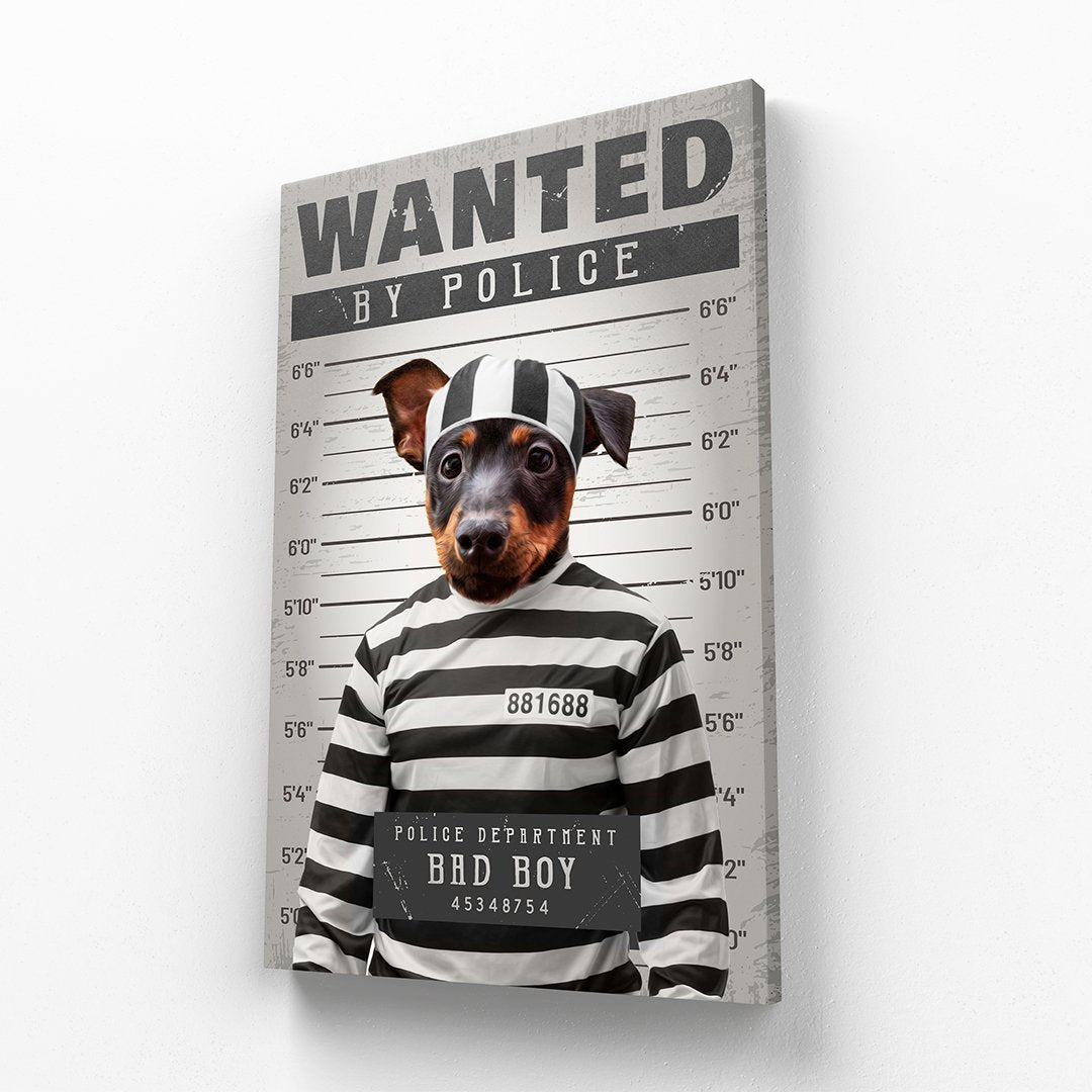 Pet Portraits | The Criminal: Custom Pet Canvas | Paw & Glory