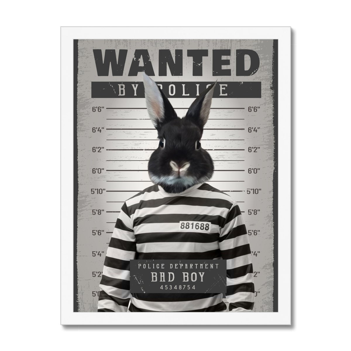 The Criminal: Custom Pet Portrait - Paw & Glory - Dog Portraits - Pet Portraits