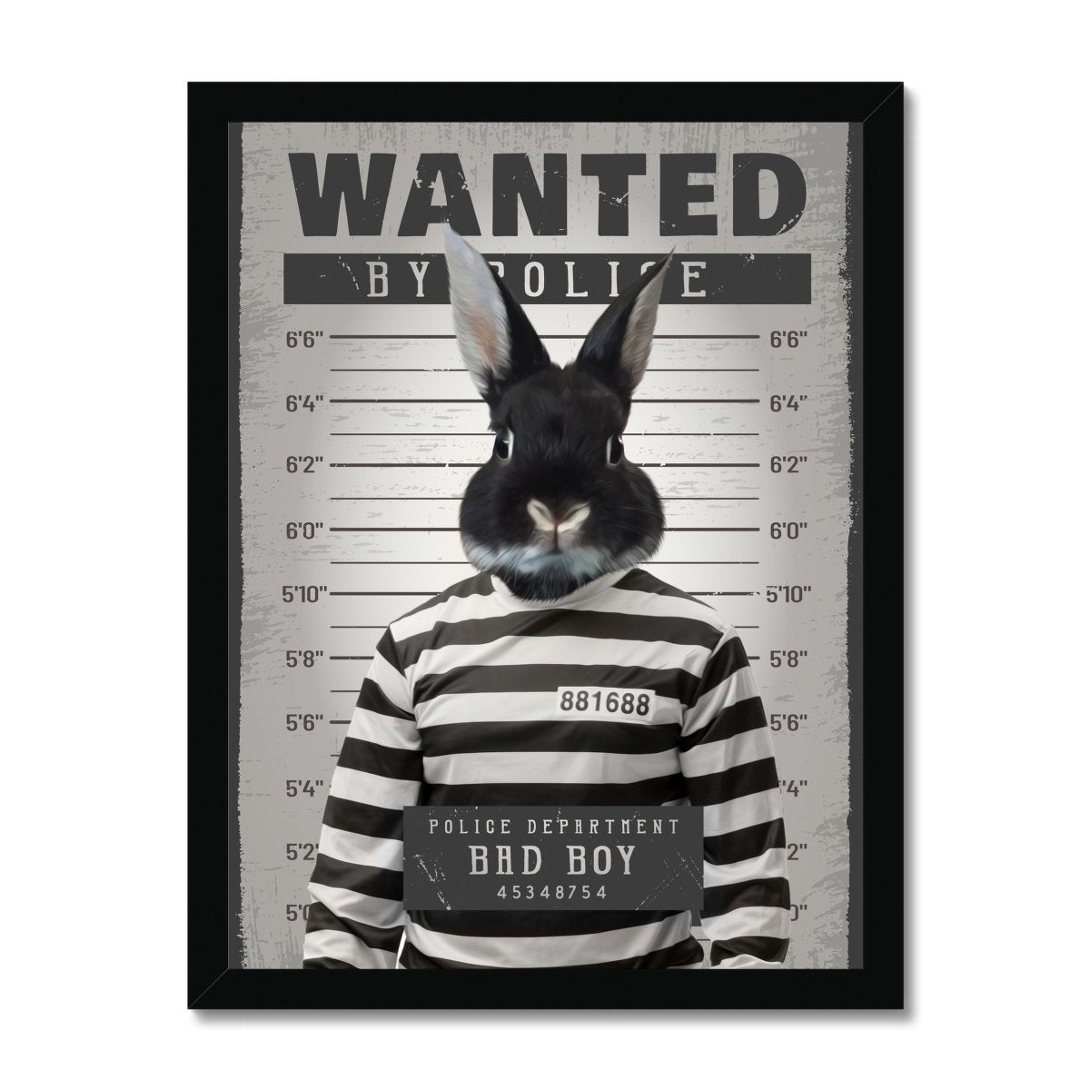 The Criminal: Custom Pet Portrait - Paw & Glory - Dog Portraits - Pet Portraits
