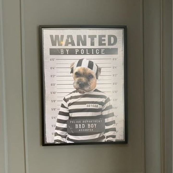 The Criminal Custom Pet Portrait | Custom Pet Portrait | Paw & Glory