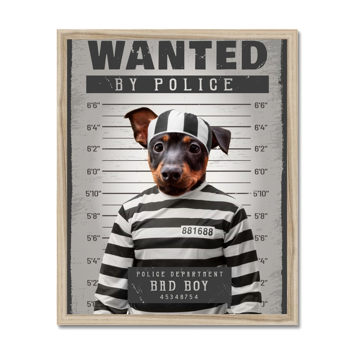 Pet Portraits | The Criminal: Custom Pet Portrait | Paw & Glory