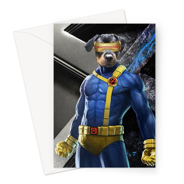 One-Eyed Mythic Warrior Custom Pet Greeting Card | Pet Lover Gift | Paw & Glory
