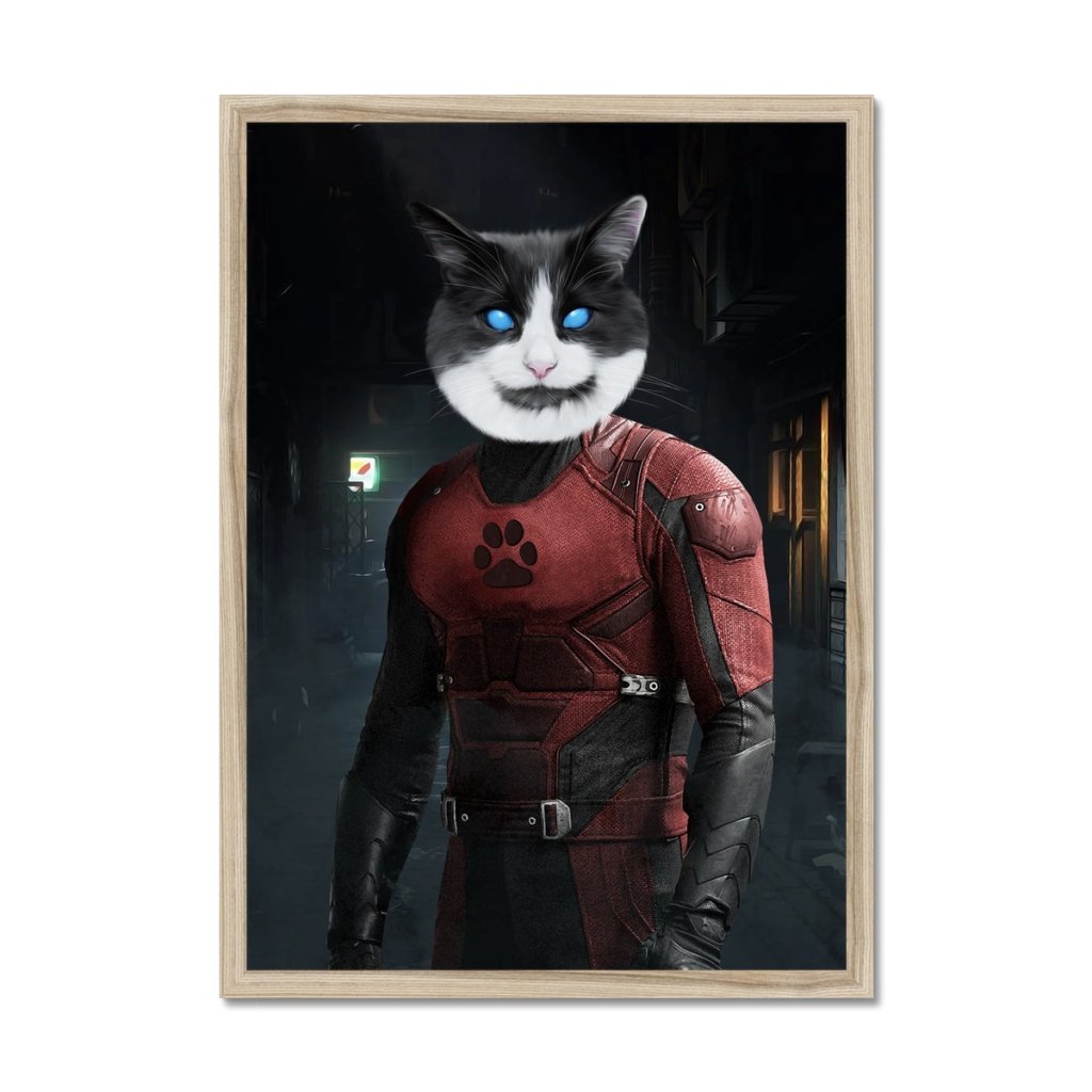 Masked City Hero Custom Pet Portrait | Custom Pet Portrait | Paw & Glory