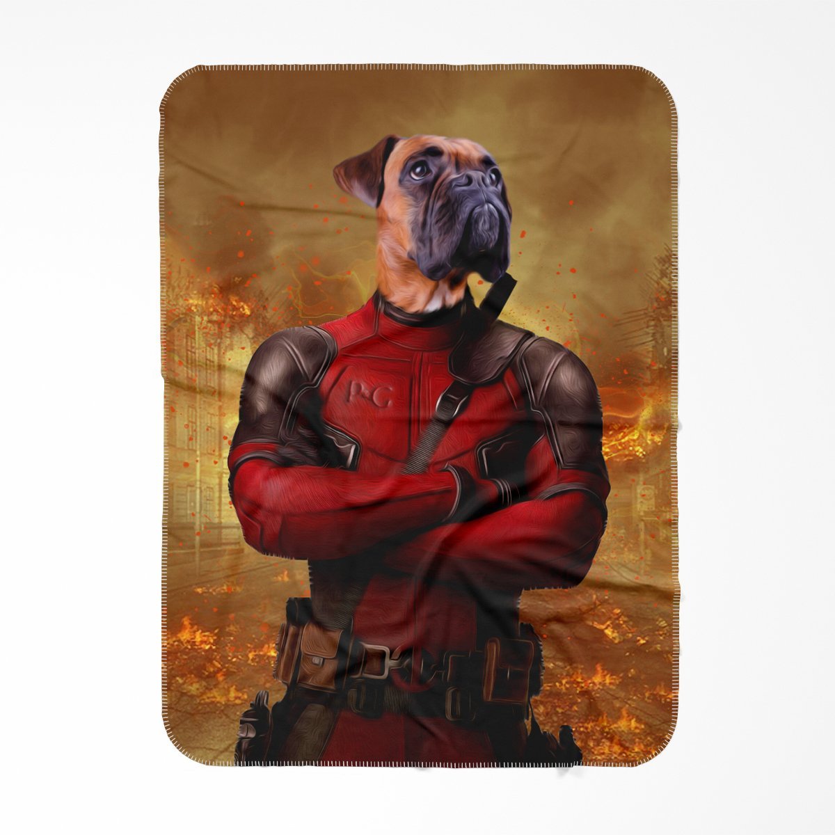 The Deadpawl: Custom Pet Blanket - Paw & Glory - Dog Portraits - Pet Portraits