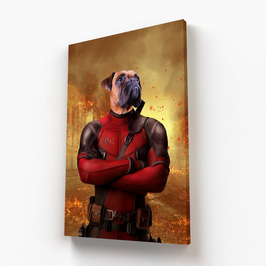 Pet Portraits | The Deadpawl: Custom Pet Canvas | Paw & Glory