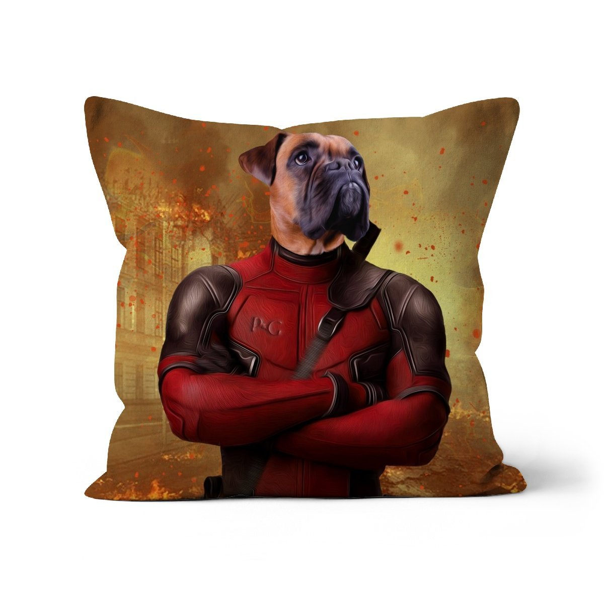 Pet Portraits | The Deadpawl: Custom Pet Pillow | Paw & Glory