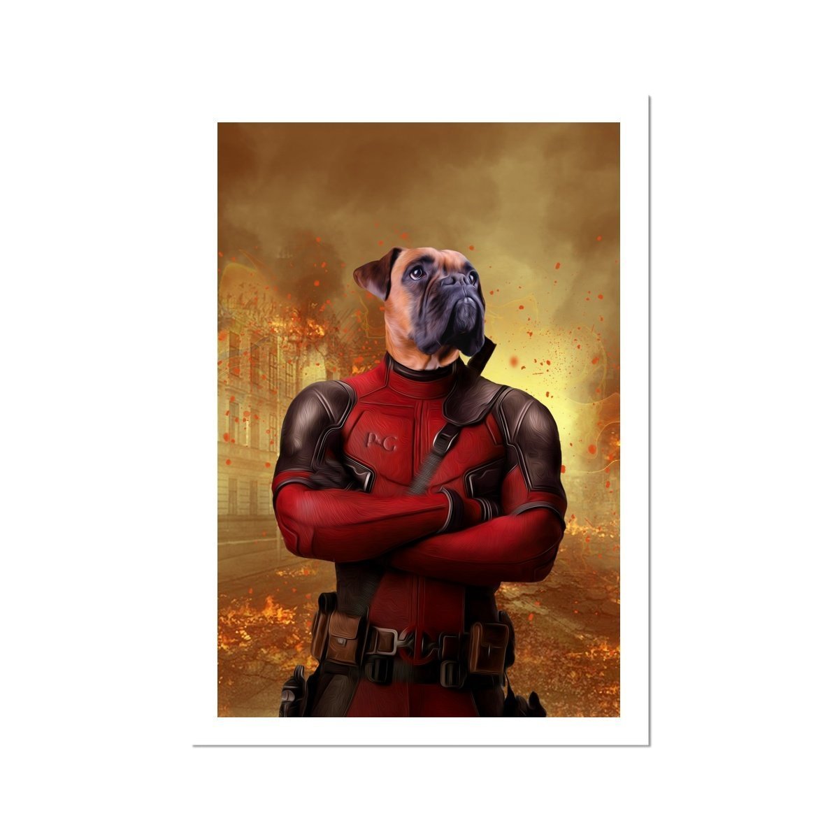 The Deadpawl: Custom Pet Portrait - Paw & Glory - Dog Portraits - Pet Portraits