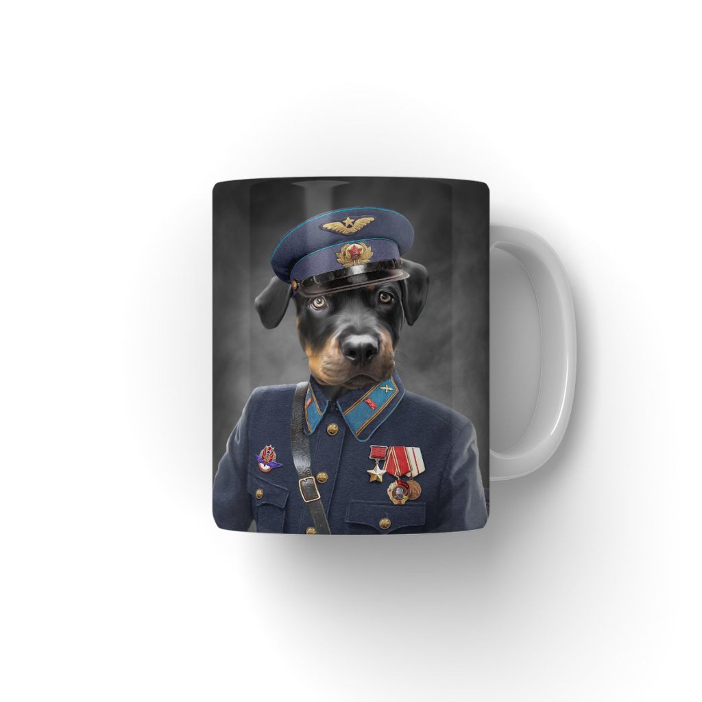 Pet Portraits | The Decorated Soldier: Custom Pet Coffee Mug | Paw & Glory
