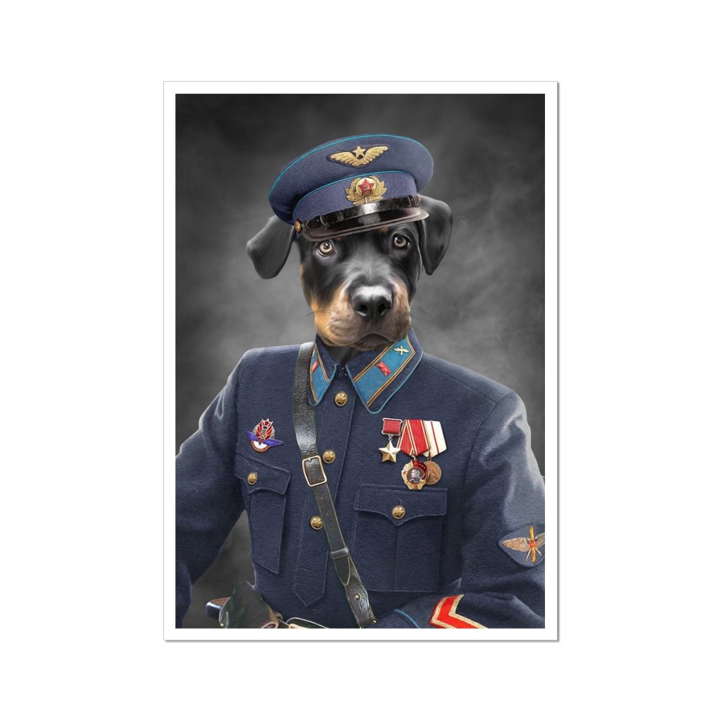 Pet Portraits | The Decorated Soldier: Custom Pet Poster | Paw & Glory