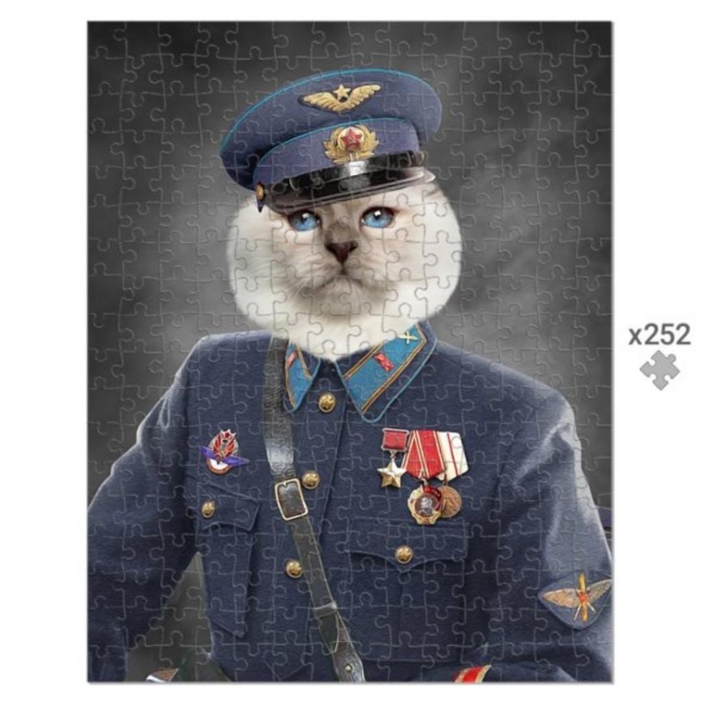 Pet Portraits | The Decorated Soldier: Custom Pet Puzzle | Paw & Glory